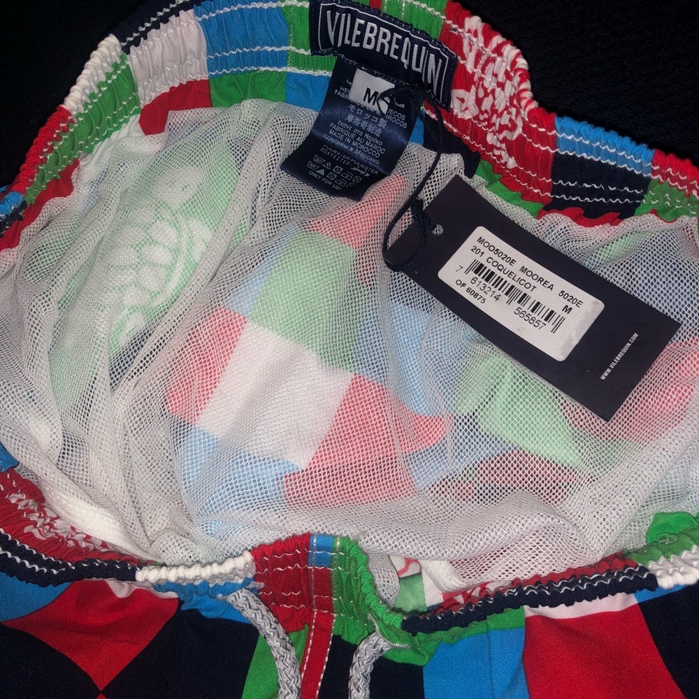 Vilebrequin Multicoloured Checked Swim Shorts M - Picture 5 of 6